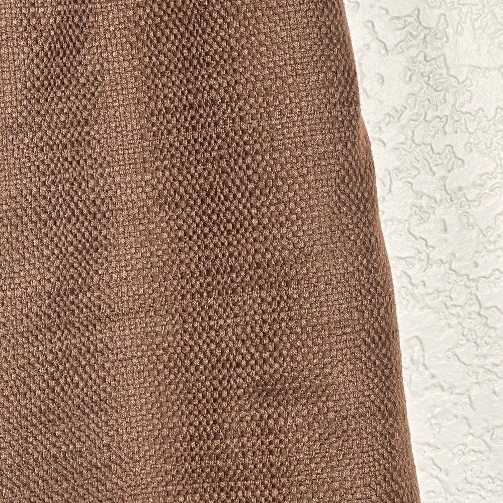 Le Suit Essentials Women's Brown Textured BasketWeave Pencil Skirt Career 10 - Picture 5 of 12
